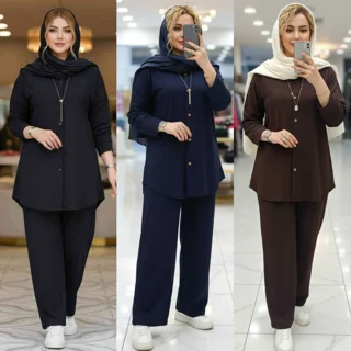 ست مانتو شلوار بیسگوییتی زنانه