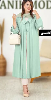 مانتو بلند پیله دار نازلی زنانه