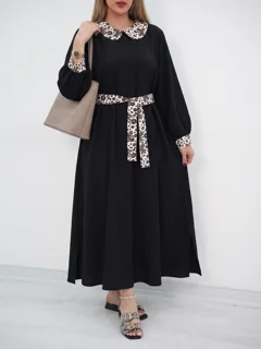 مانتو پیراهنی نوار پلنگی زنانه