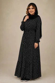 پیراهن بلند توپی زنانه و دخترانه